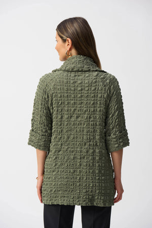 Joseph Ribkoff Bubble Jacquard Trapeze Coat