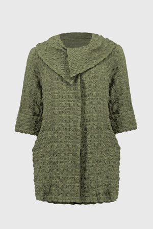 Joseph Ribkoff Bubble Jacquard Trapeze Coat