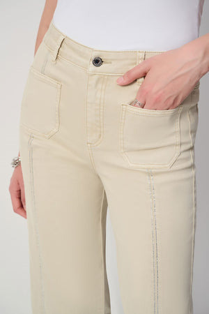 Joseph Ribkoff Culotte Jeans With Embellished Front Seam