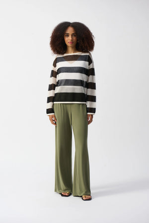 Joseph Ribkoff Striped Sweater Knit Pullover