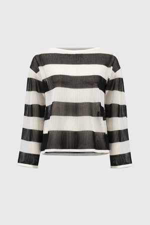 Joseph Ribkoff Striped Sweater Knit Pullover