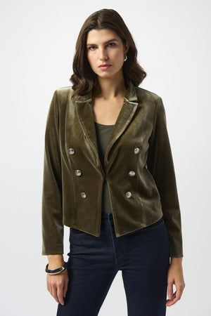 Joseph Ribkoff Velvet Knit Fitted Blazer