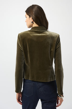 Joseph Ribkoff Velvet Knit Fitted Blazer
