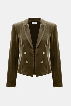 Joseph Ribkoff Velvet Knit Fitted Blazer