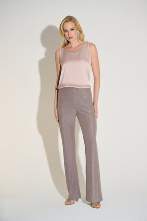 Joseph Ribkoff Signature | Recycled Satin Top with Rhinestone Trim