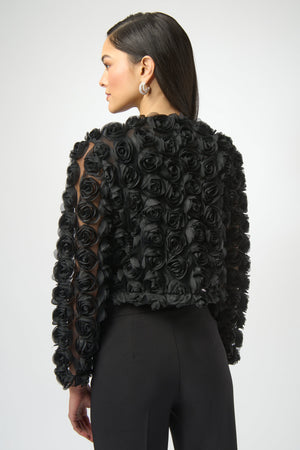 Joseph Ribkoff Rosette Embroidered Straight Cover Up