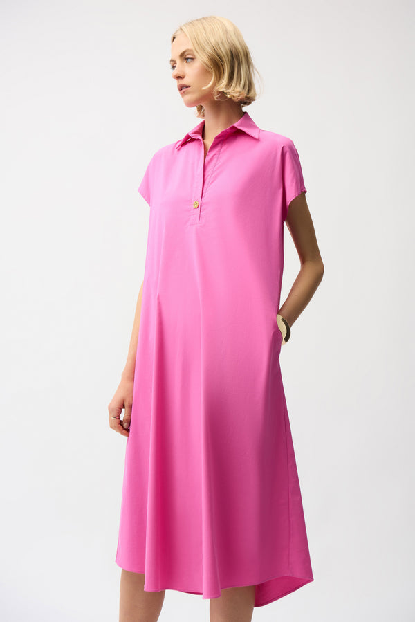 Joseph Ribkoff Stretch Poplin Trapeze Shirt Dress | Midnight Blue | Sizes 2–16