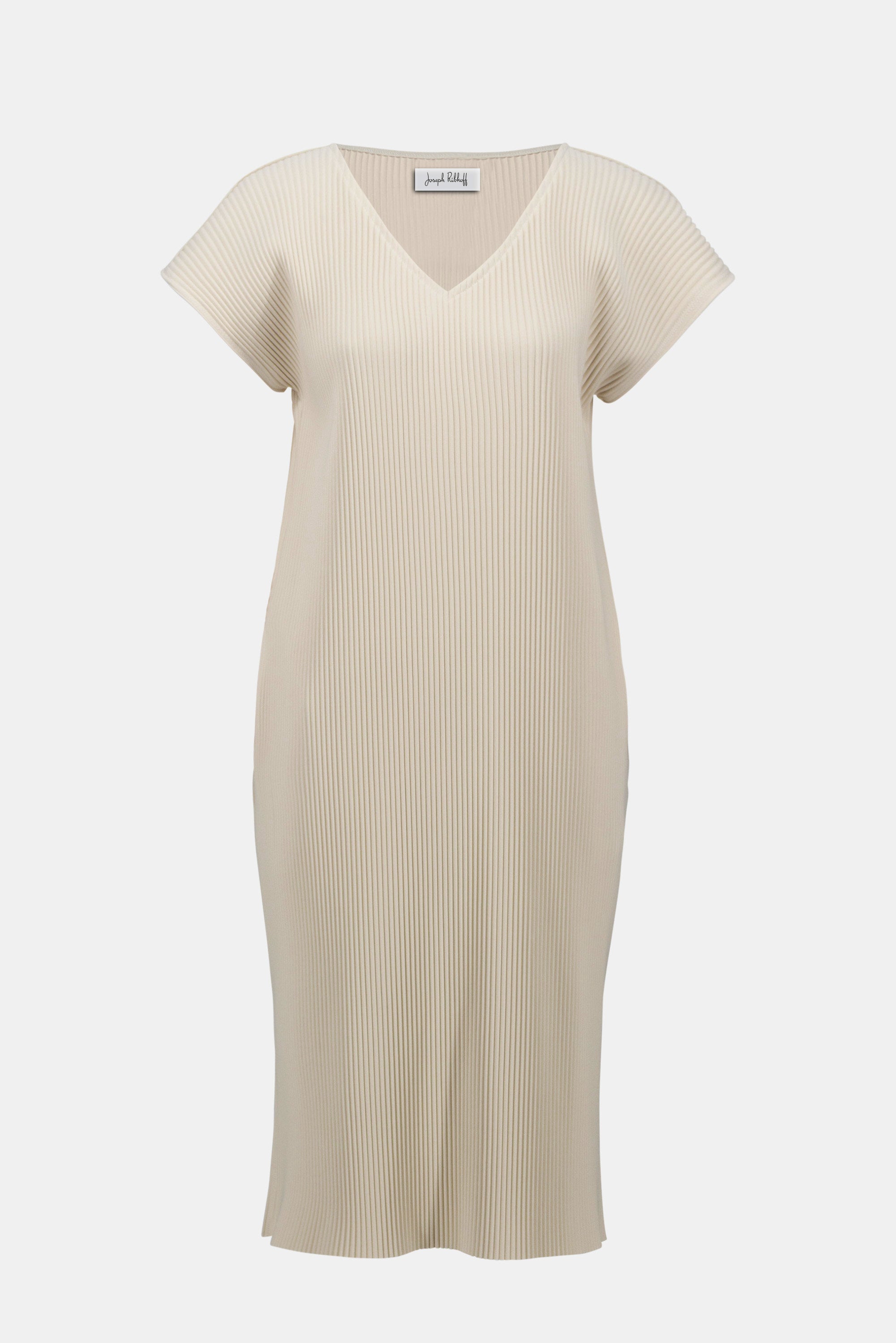 Joseph Ribkoff Pleated Scuba Crepe Midi Dress with Pockets | PapillonStyles Joseph Ribkoff Pleated Scuba Crepe Midi Dress with Pockets | PapillonStyles