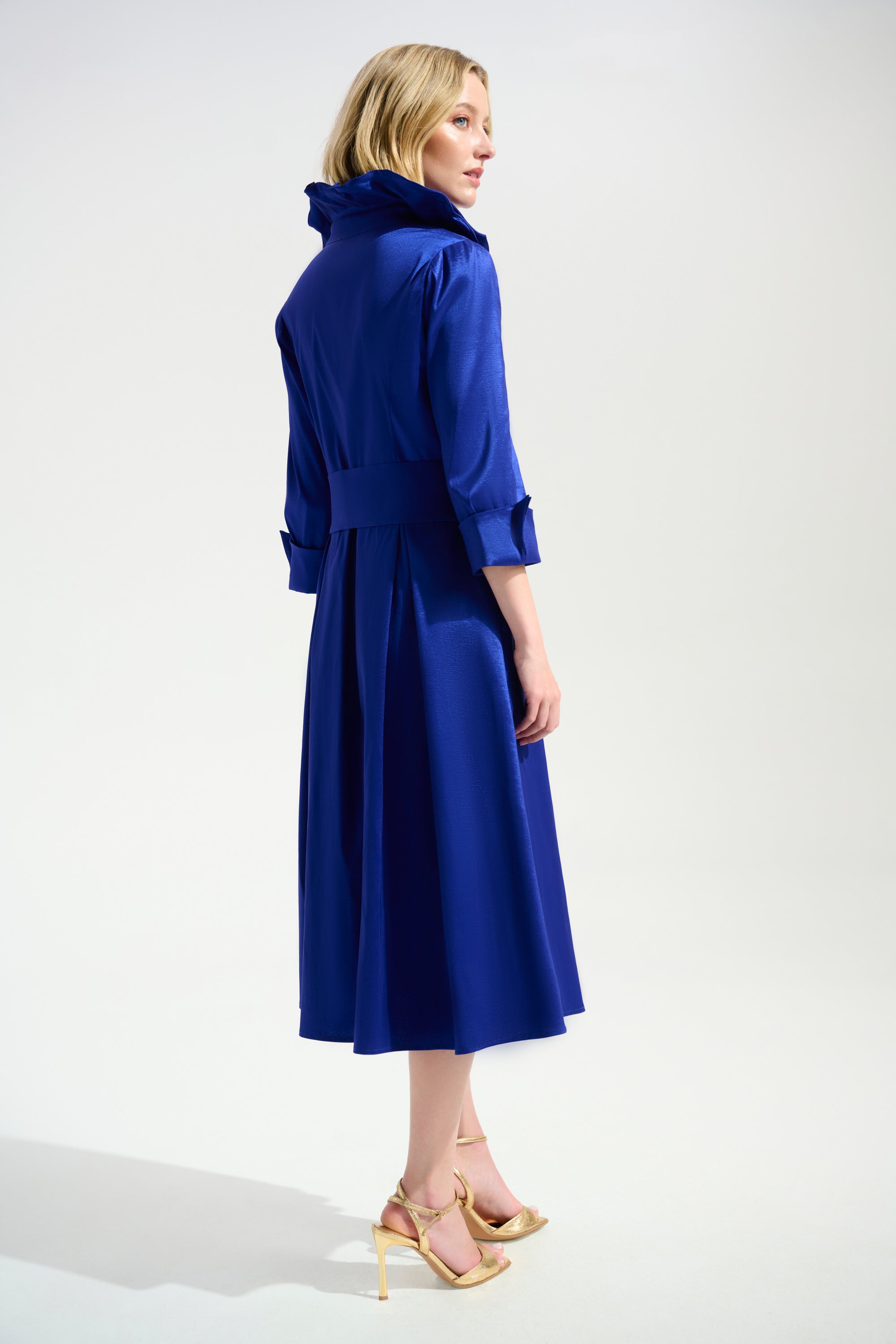 Joseph Ribkoff Signature Stretch Taffeta Dress - Lapel Collar | PapillonStyles Joseph Ribkoff Signature Stretch Taffeta Dress - Lapel Collar | PapillonStyles
