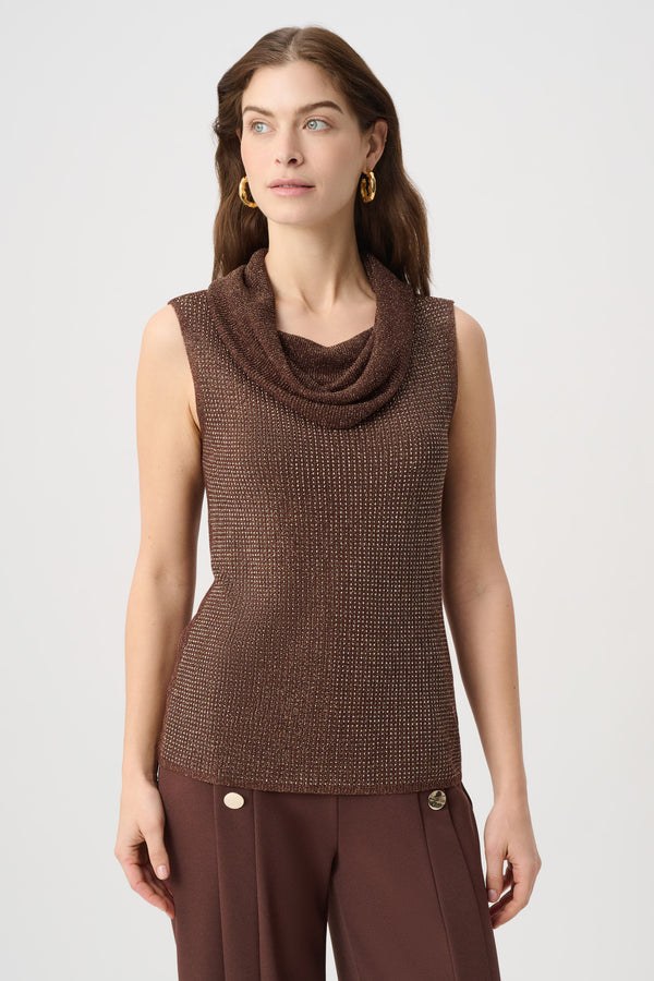 Joseph Ribkoff Rhinestone Cowl Neck Top