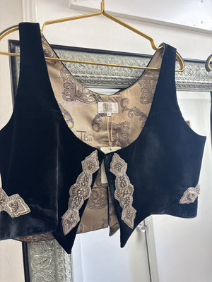 T.ba Velvet Bolero Tzar Vest Luxe