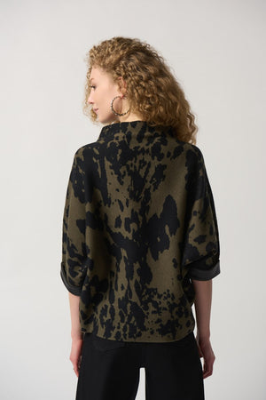 Joseph Ribkoff Animal Print Boxy Top