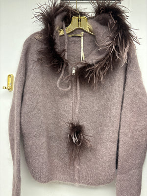 PHO Firenze Maglia Alpaca Lux With Feathered Hoodie