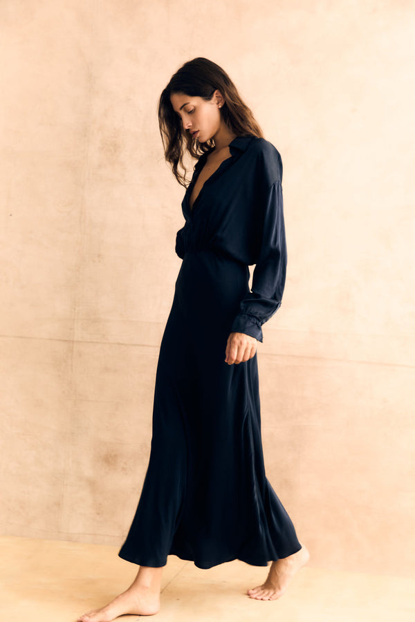 Michelle Jonas Dolman Sleeve Shirt Dress