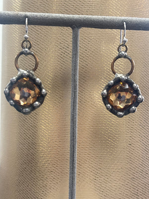 Mikal Winn Topaz Swarovsky Earrings