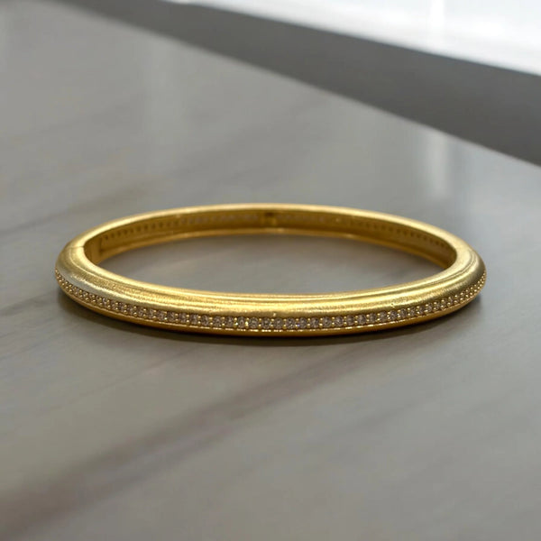 Tat2 Designs GOLD RIVA PAVE BANGLE