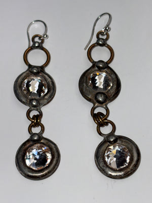 Mikal Winn Sequin Swarovsky Earrings