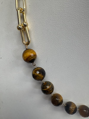 Charlene K Gold Stone Ball Chain Fancy Necklace