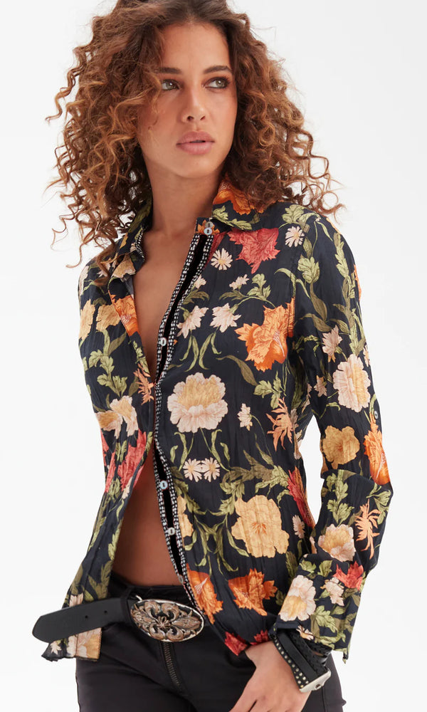 Cino SHEFFIELD BLACK BUTTON DOWN SHIRT