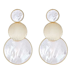 Cristina Sabatini Pebble Stack Earring - White Mop