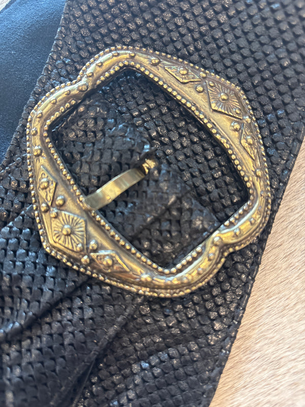 Streets Ahead Perforated Leather Belt — Black Genuine Italian Leather