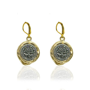 Tat2 Designs Gold Mini Guna Wax Seal Earrings