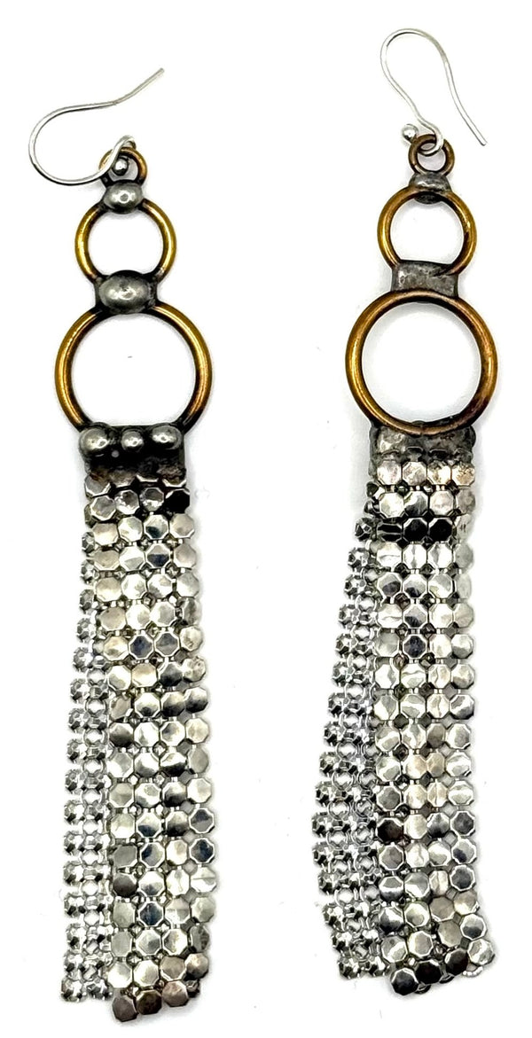 Mikal Winn Silver Mesh Earrings