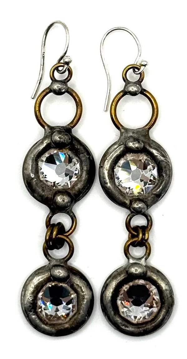 Mikal Winn Sequin Swarovsky Earrings