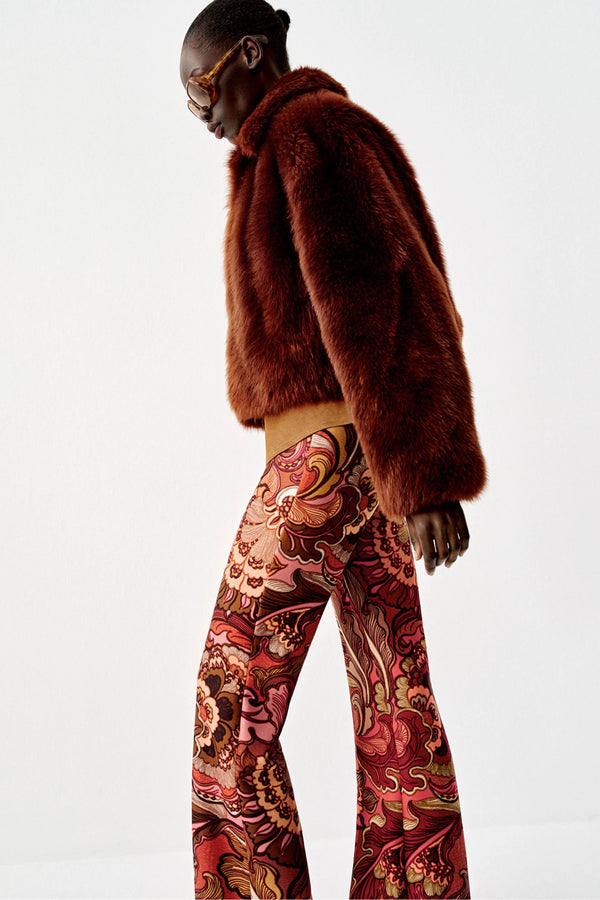 Cambio Francis Flower Amarena Golden Olive Pants