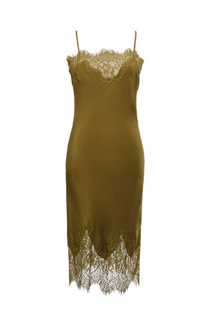 Gold Hawk Coco Lace Silk Dress