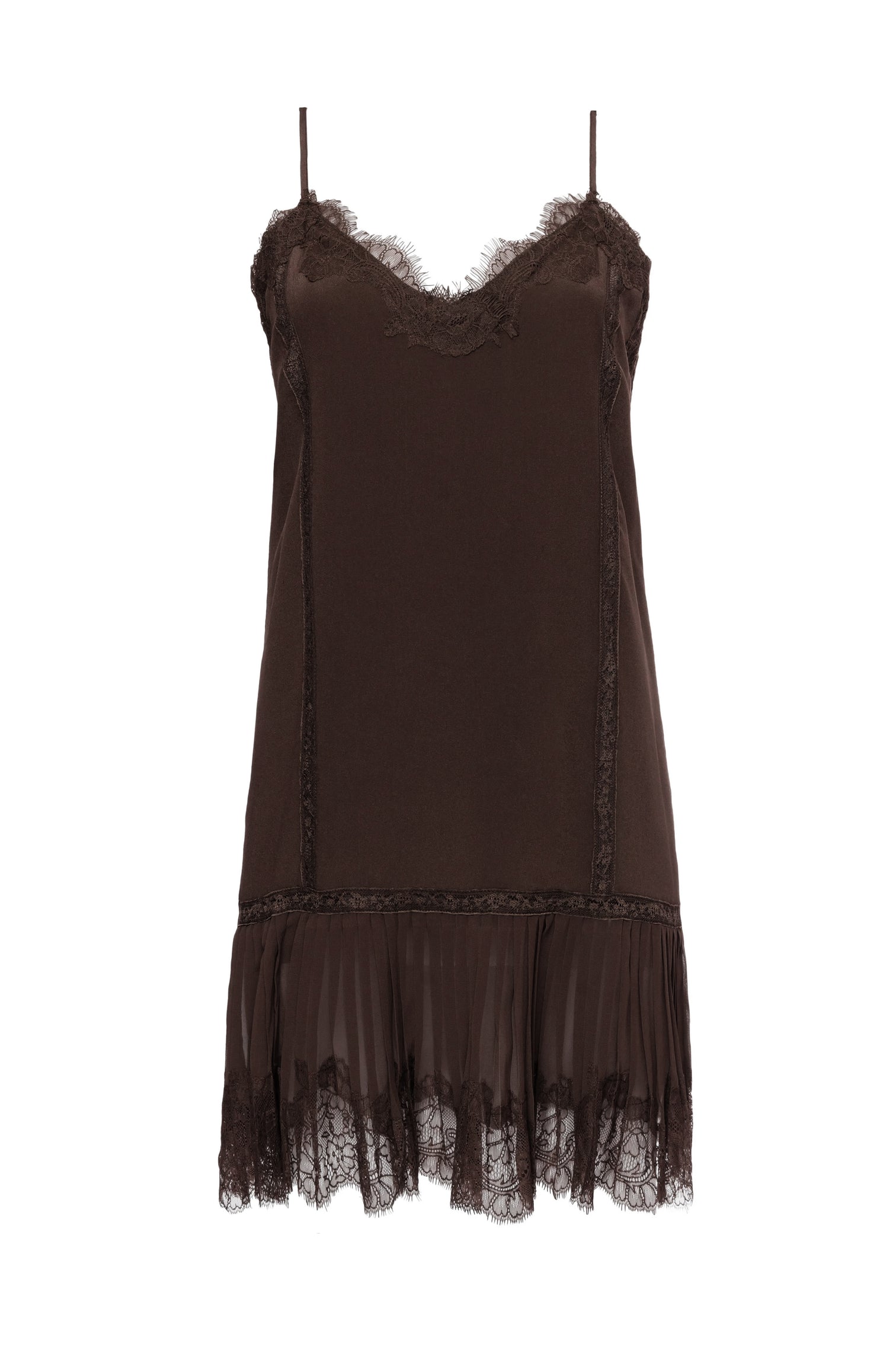 Gold Hawk Pleated Lace Silk Dress - PapillonStyles Gold Hawk Pleated Lace Silk Dress - PapillonStyles