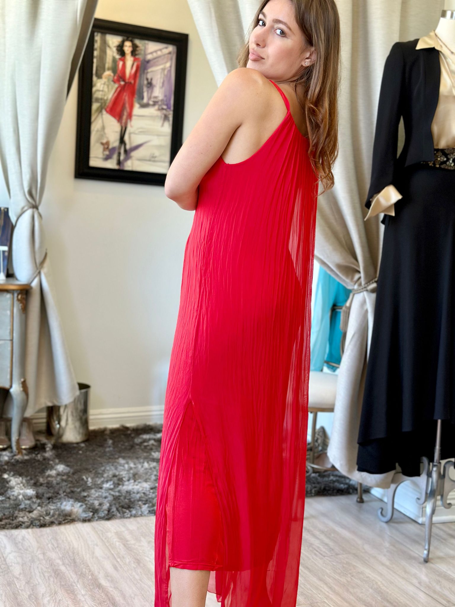meo meli silk dress Meo Meli Silk Bias Dress Z62741-1