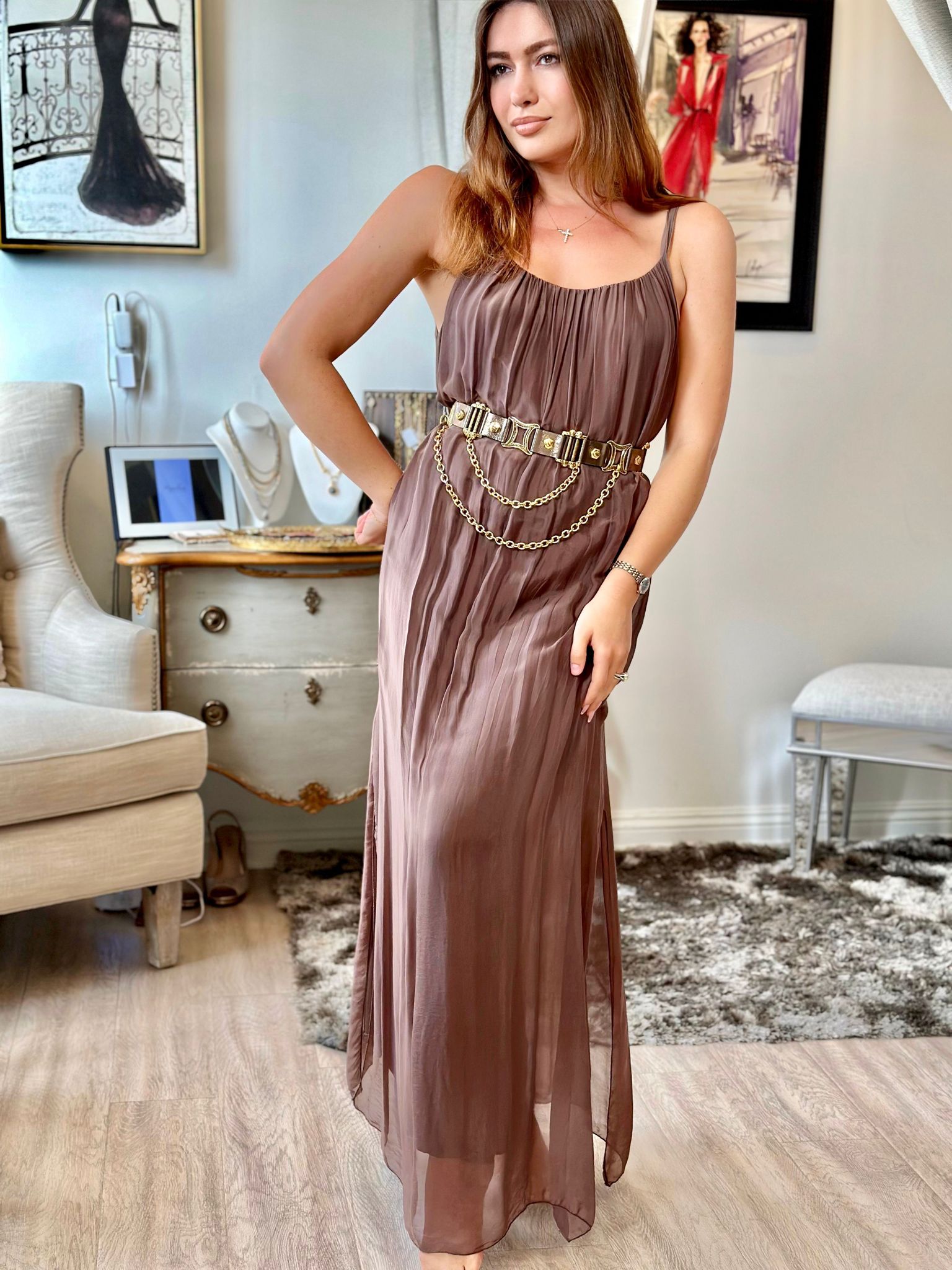meo meli silk dress Meo Meli Silk Slip Dress | One Size | Made in Italy