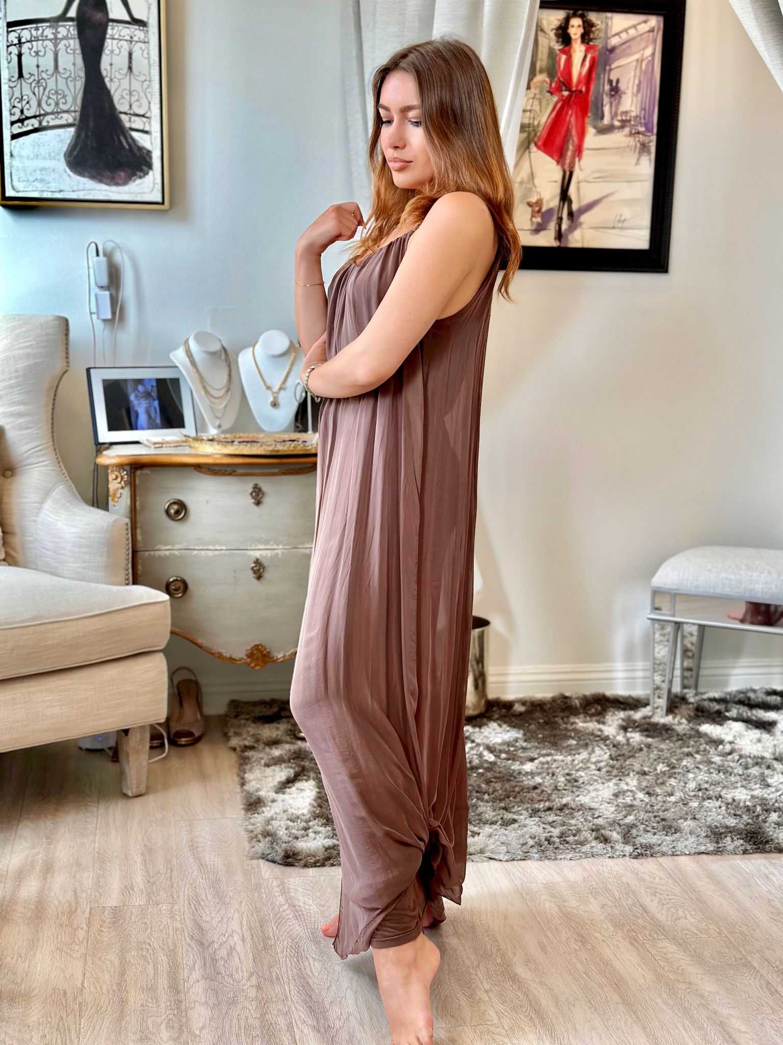 meo meli silk dress Meo Meli Silk Slip Dress | One Size | Made in Italy