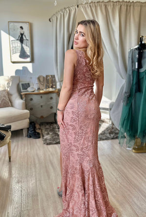 Olvi's Elegant and Chic Long Dress with Slit