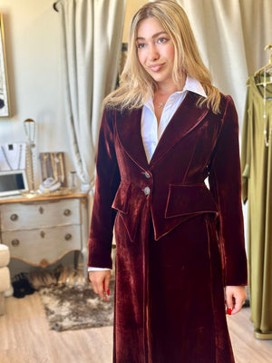 T.ba Verdi Coat Silk Velvet