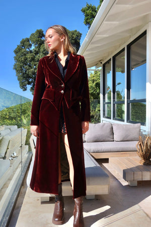 T.ba Verdi Coat Silk Velvet