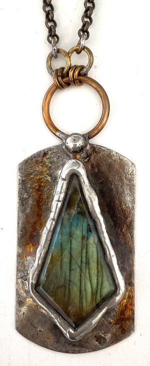 Mikal Winn Labradorite Tag Necklace