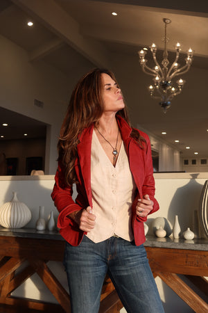 Jakett NYC Amelia Wrinkle Red