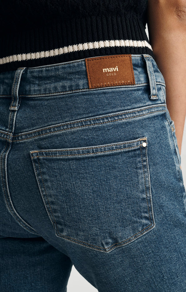 Mavi Jeans Sydney Flare Jeans Mid Rise | Dark Shaded Gold Premium