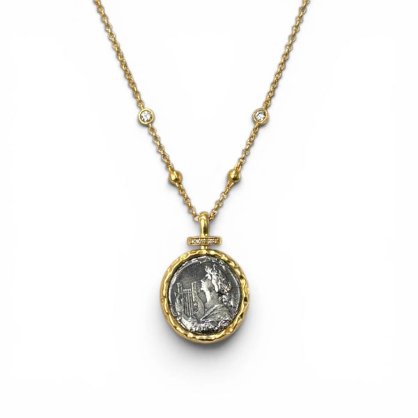 Tat2 Designs Gold Liora Coin Necklace