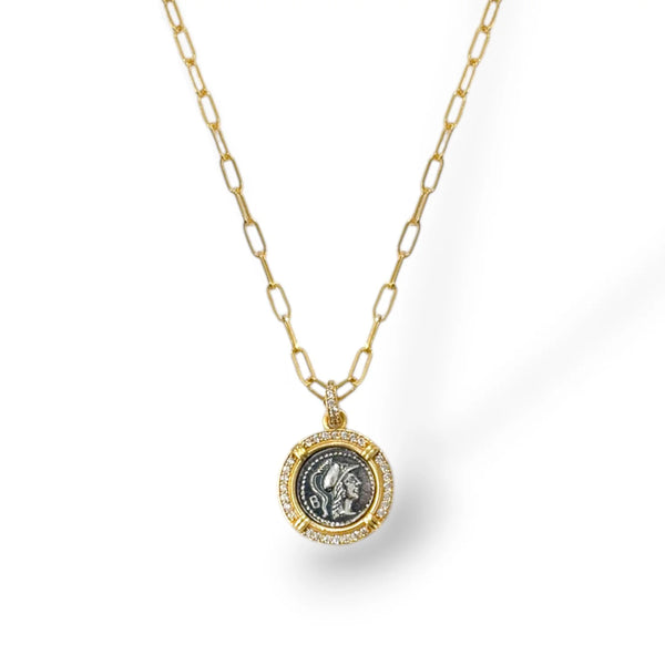Tat2 Designs Gold Vela Coin Necklace