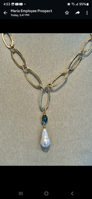 Ramina Pearls Large Goldfitted Iris Necklace