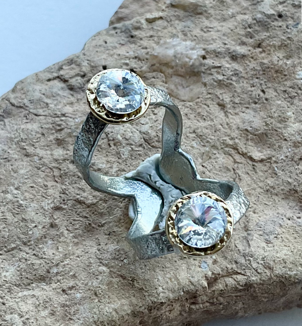 J. Jansen Designs BOHO Double Crystal Rings