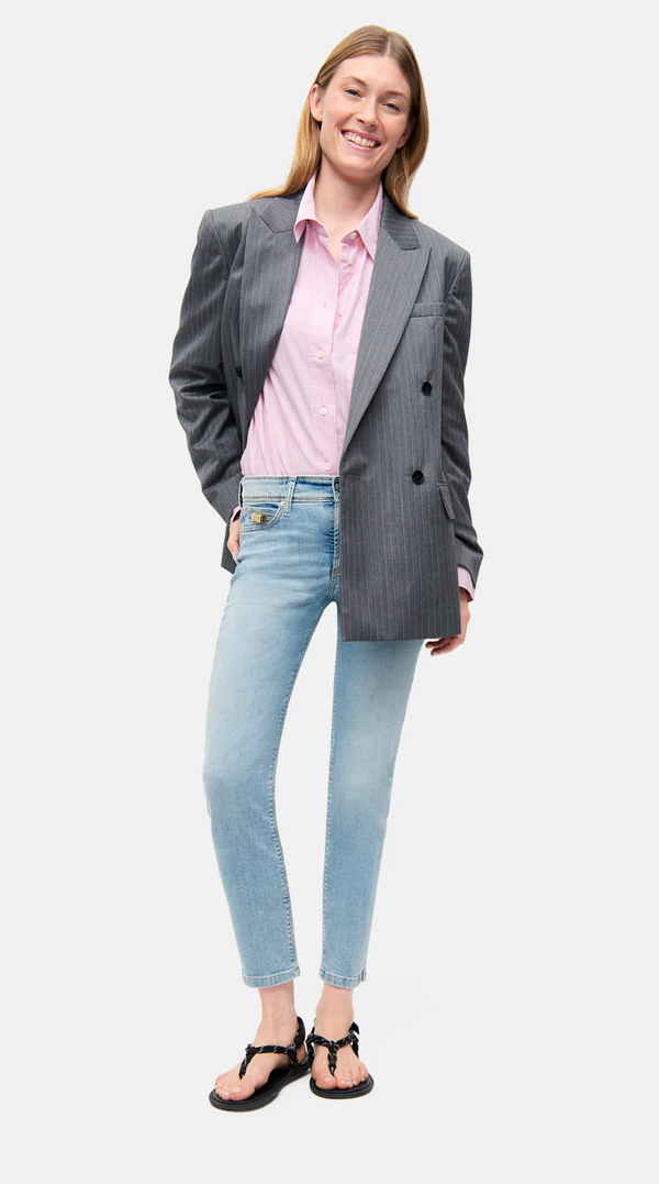 Cambio Piper Short Contrast Bleached Pants