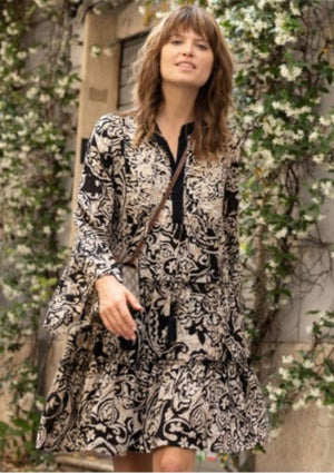 Miss June Sanaa Long Sleeve 3/4 Knee Length Dress
