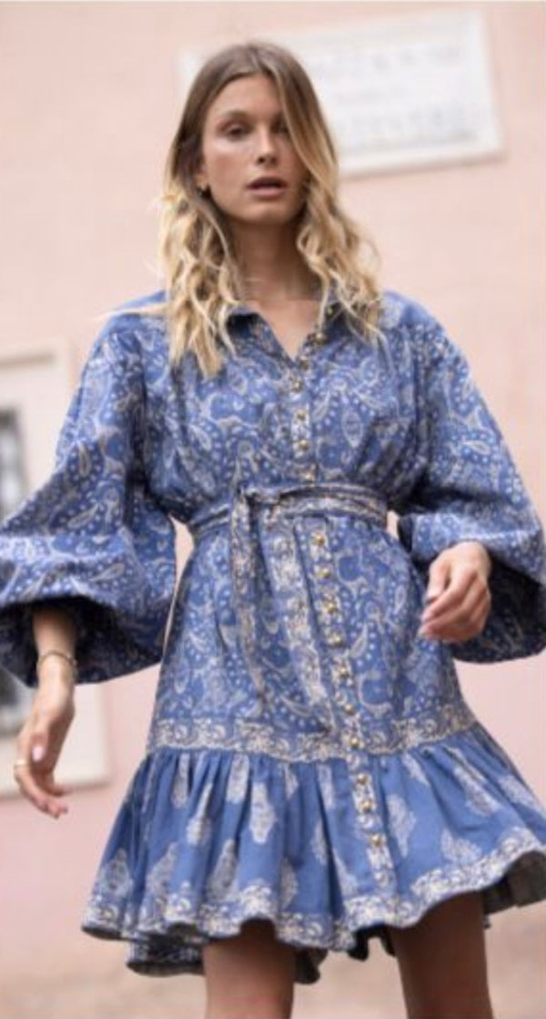 Miss June Ava Long Sleeves Knee Length Dress