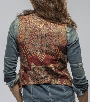 T.ba Verdi Vest Jacquard With Fur