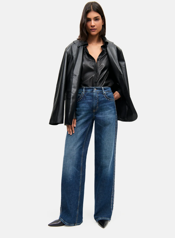 Cambio Aimee Dark Cross Authentic Denim Jeans