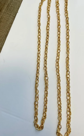 J. Jansen Designs #4 Woven Chain Necklace (Long or Short) ALL GOLD